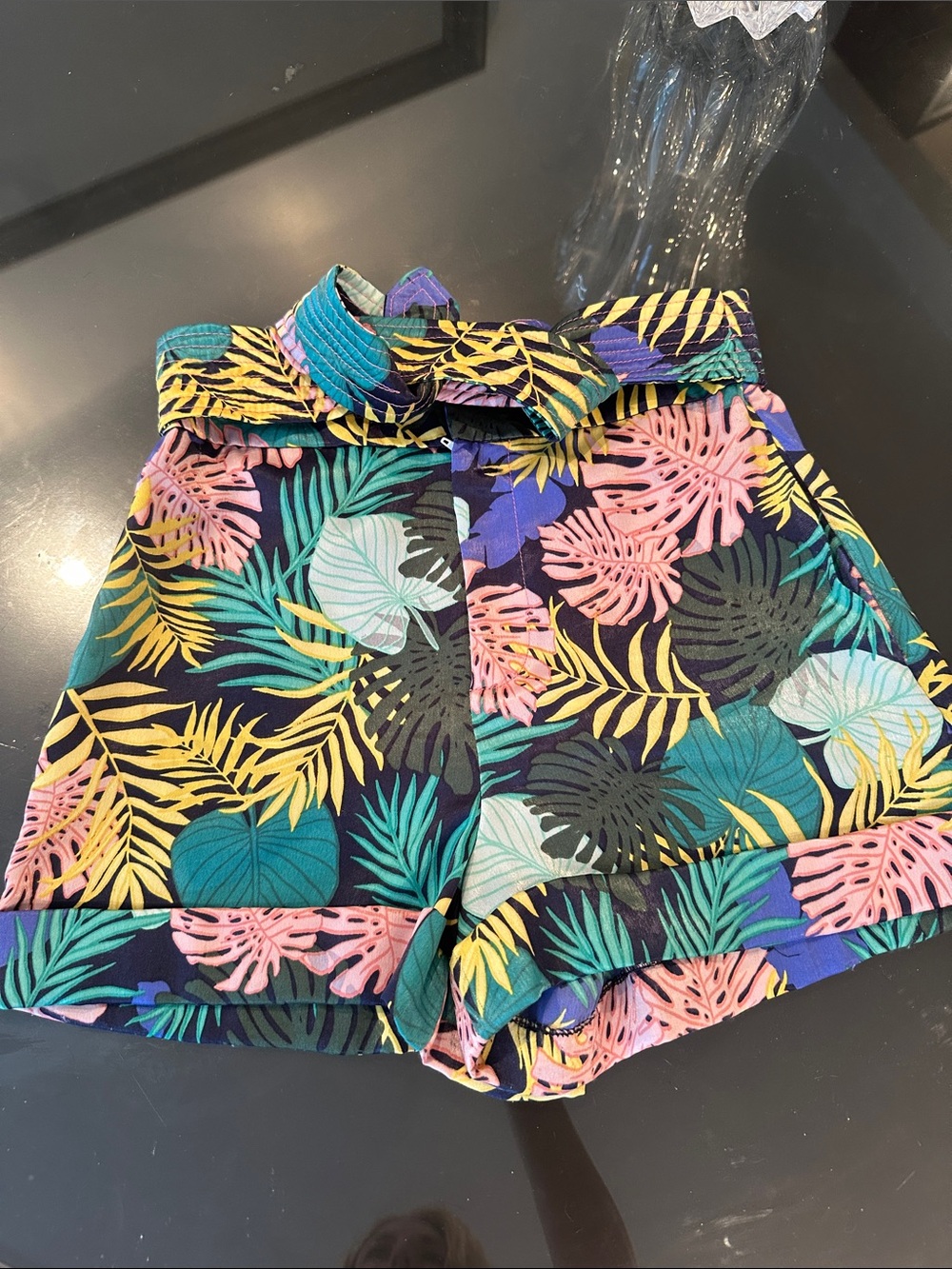 Zara High-Waist satin  Shorts iin Black, Pink, Yellow, Teal